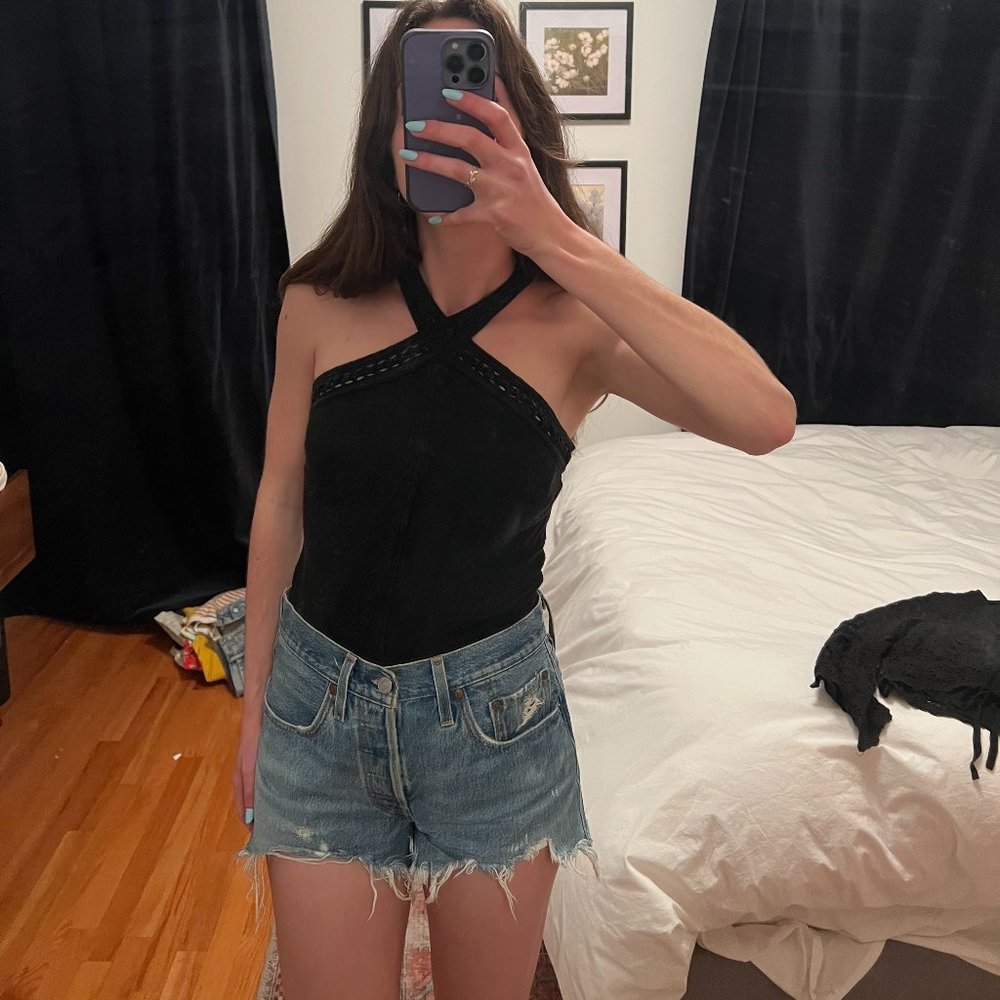Black Free People Tank Top